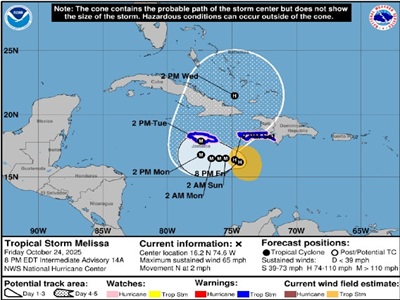 INFORMATION NOTE #3: TROPICAL STORM MELISSA